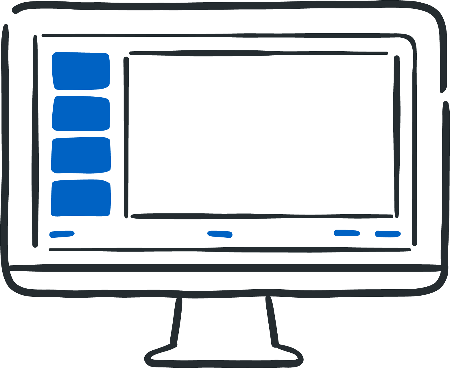 illustration of a desktop monitor with a zoom meeting in progress